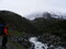 Op de terugweg naar Gries met op de voorgrond Mariska achtergrond de route naar de Ambergerhütte.